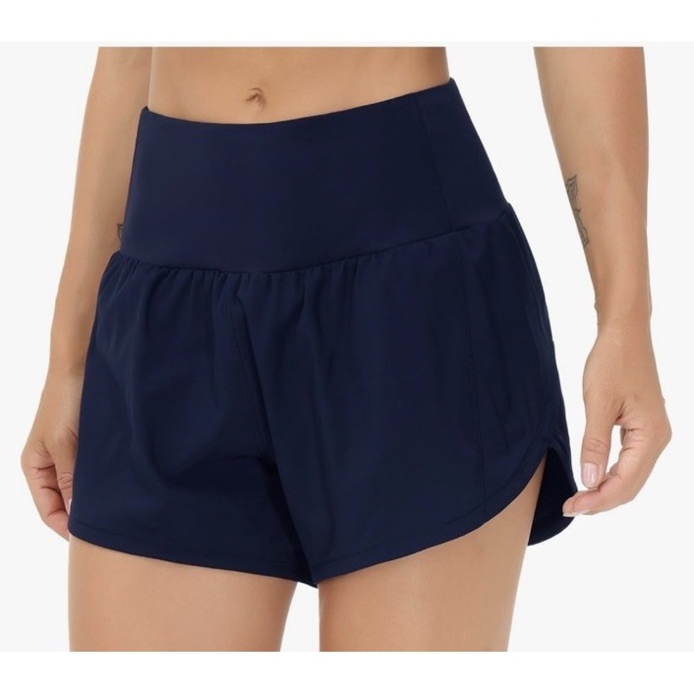 Womens High Waisted Running Shorts Quick Dry Athletic Workout Shorts Size S